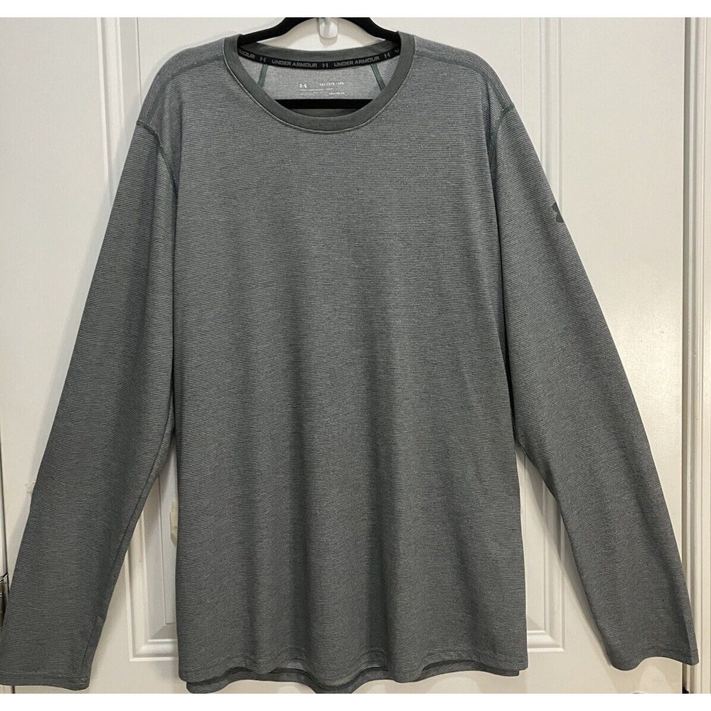 Under Armour Men's 3XL Long Sleeve Heat Gear Pullover Gray Style 1298397